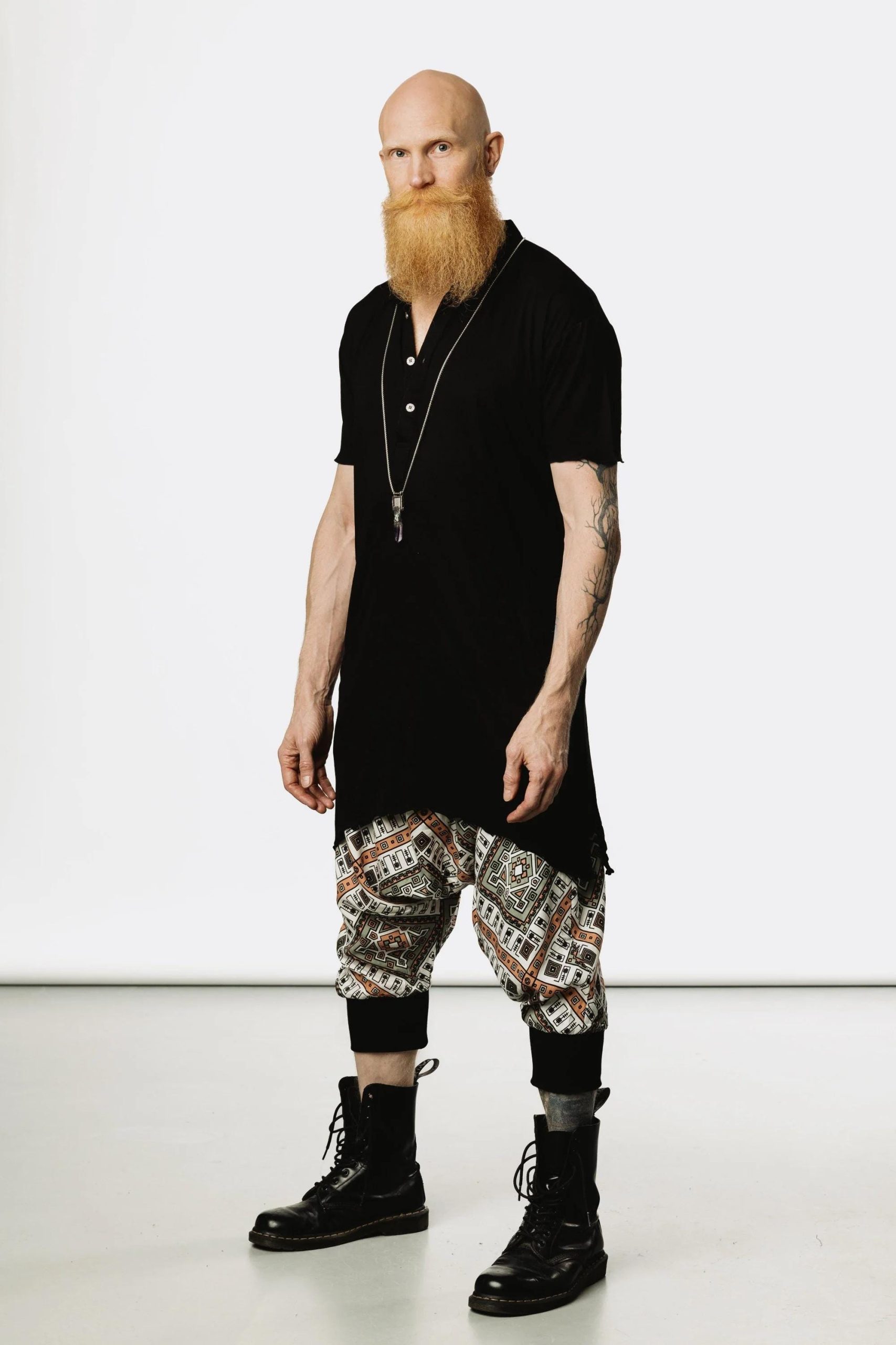 Men's Bamboo Kurta Shirt: Asymmetrical Boho Tunic Top Men's Bamboo Kurta Shirt: Asymmetrical Boho Tunic Top