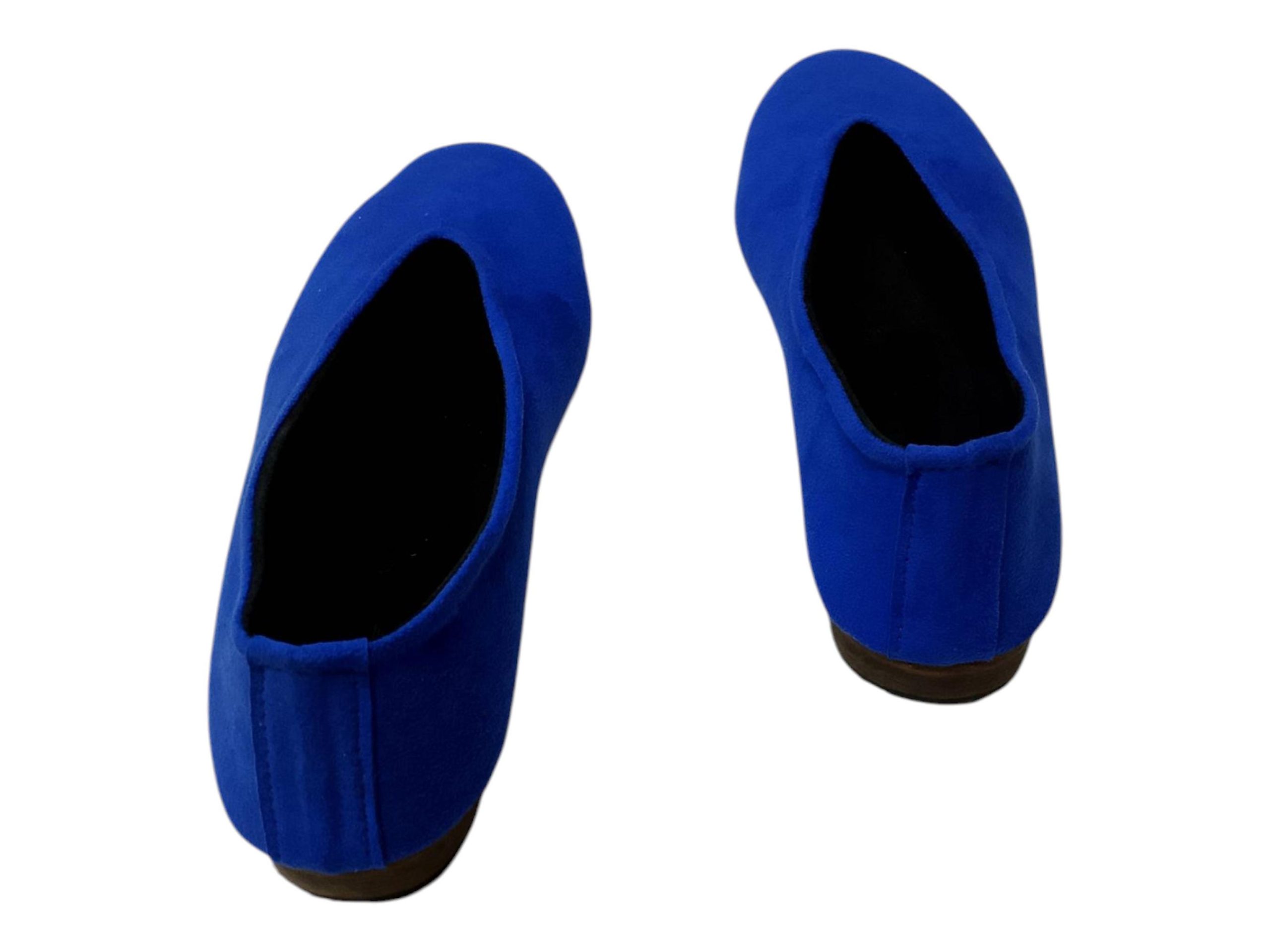 Women’s Bleu Leather Mules Handmade Pointed Toe Slip1 Women’s Bleu Leather Mules Handmade Pointed Toe Slip1