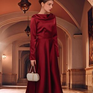 Mother Of Bride Maxi Silk Dress Elegant Long