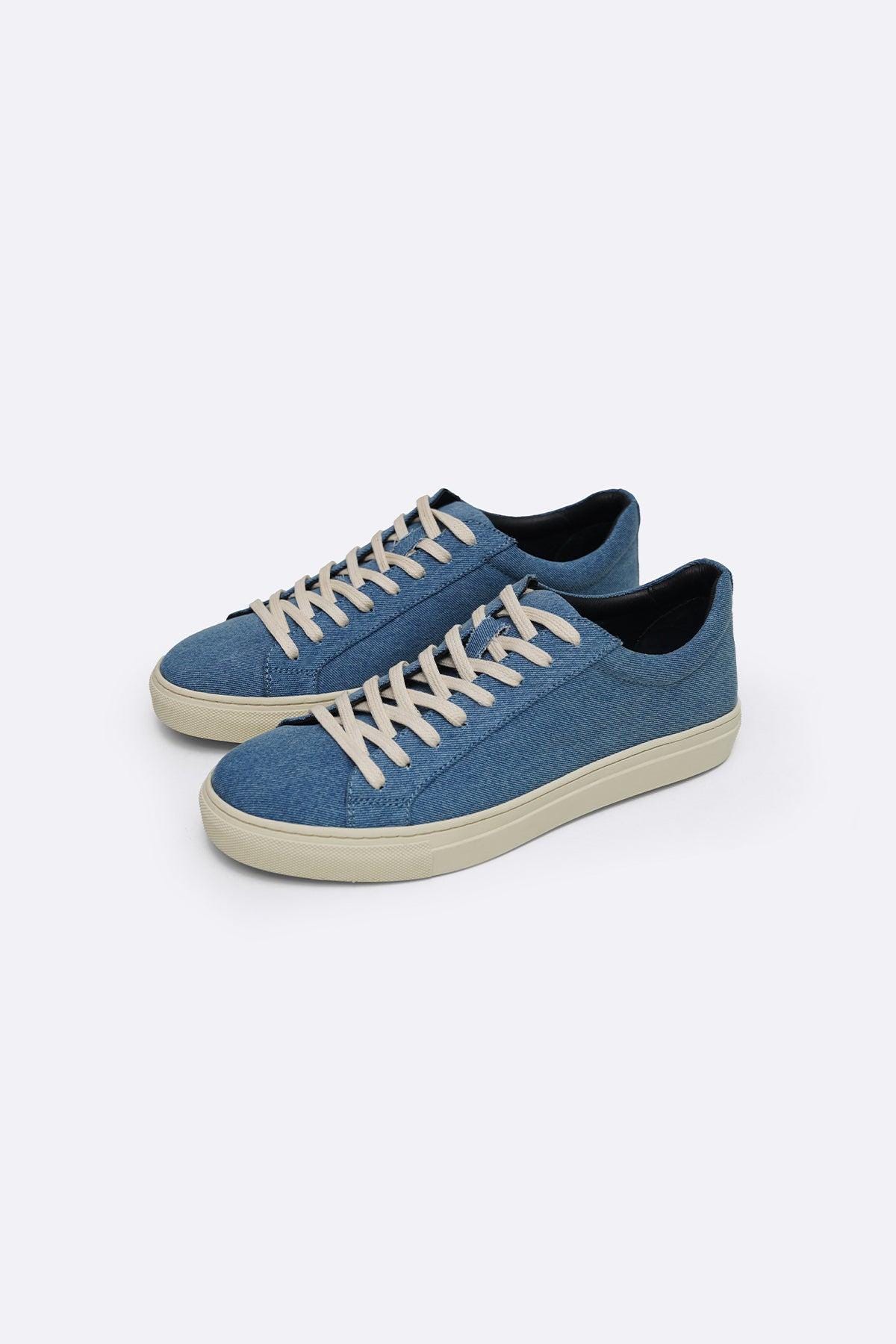 Unisex Blue Denim Canvas Lowtop Sneakers Casual Laceup Unisex Blue Denim Canvas Lowtop Sneakers Casual Laceup